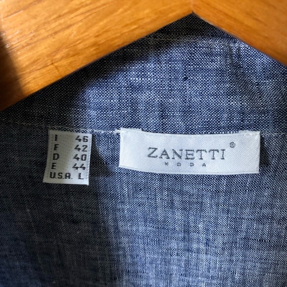 Women's Linen Tunic, Made In Italy, button-down, optional roll-up sleeves - Picture 10 of 11